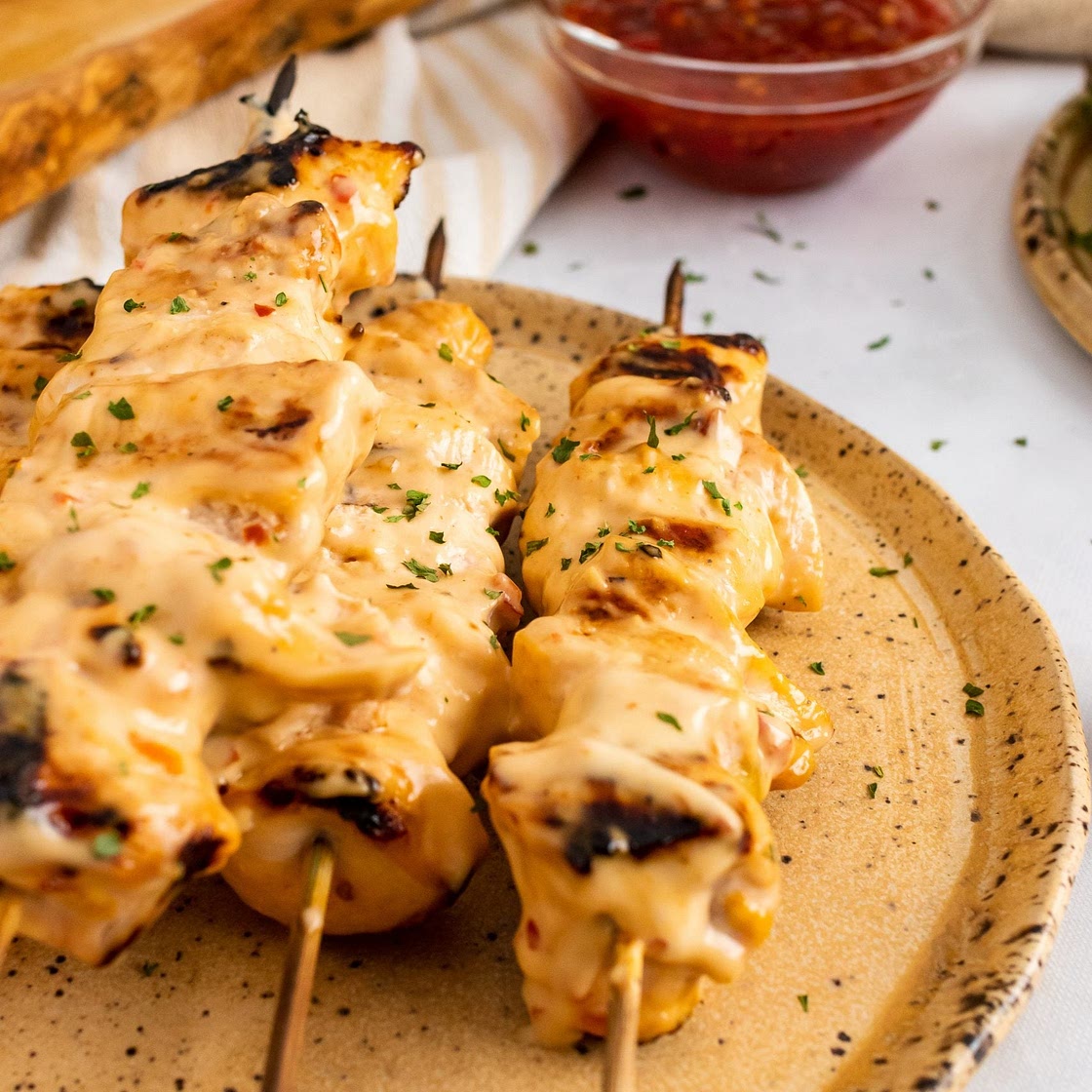 Bang Bang Chicken Kabobs