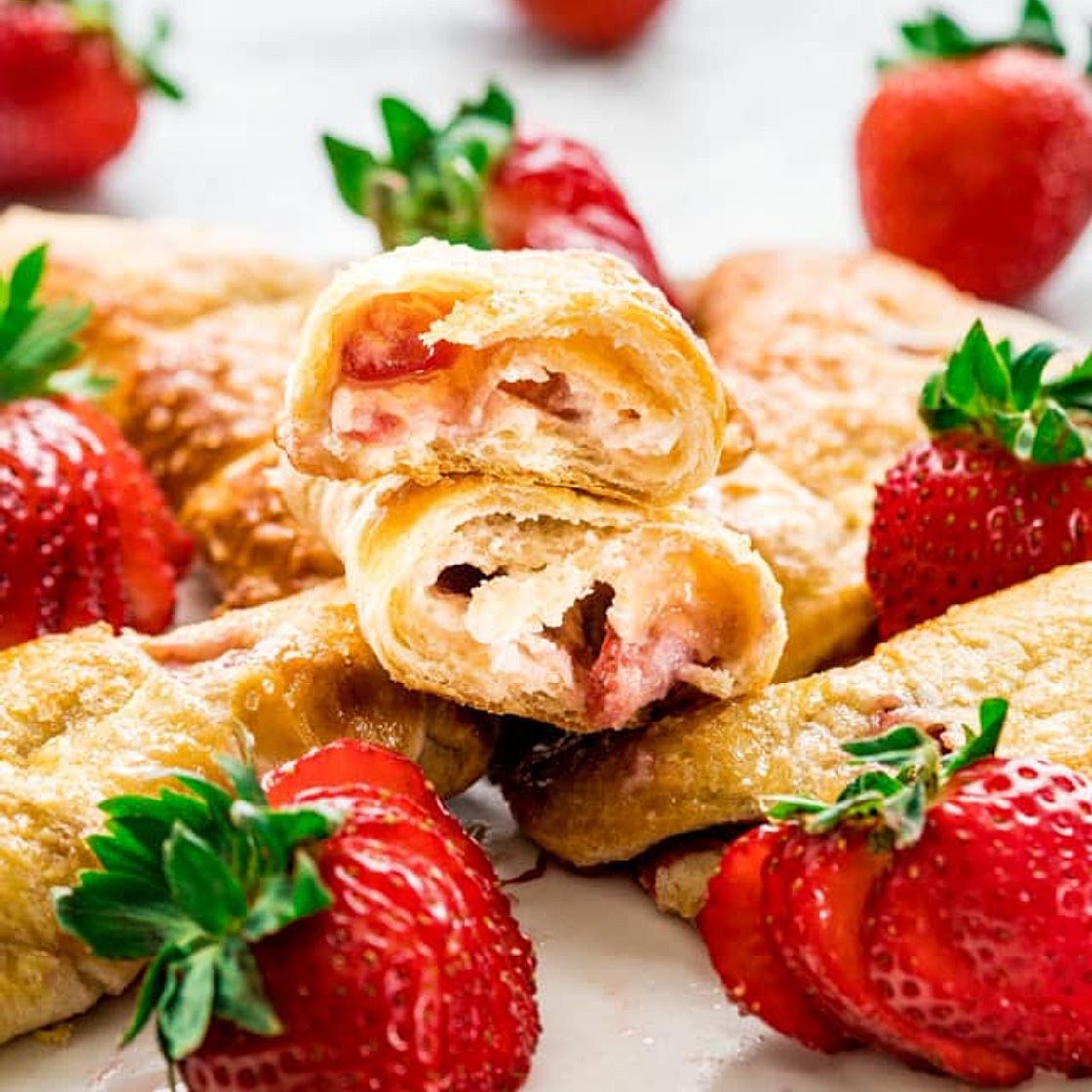 Strawberry Cheesecake Crescent Rolls