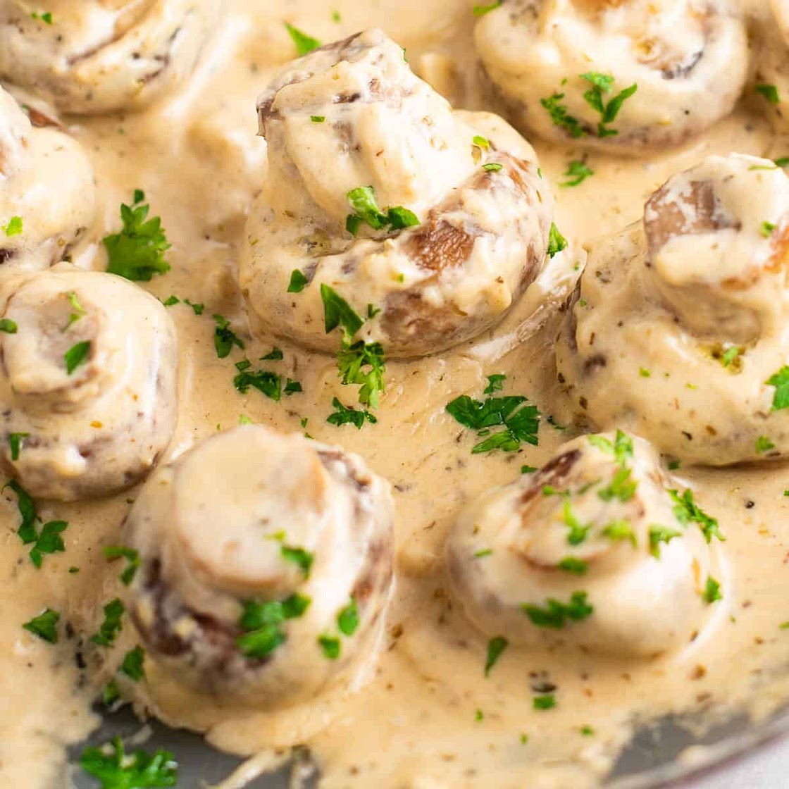 Creamy Garlic Mushrooms