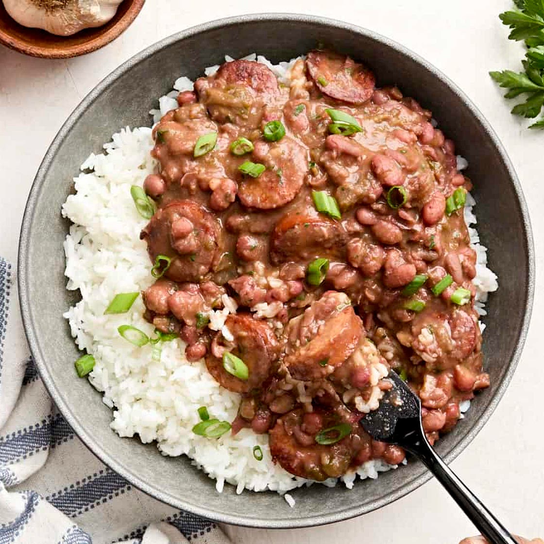 Louisiana Style Red Beans and Rice with Sausage