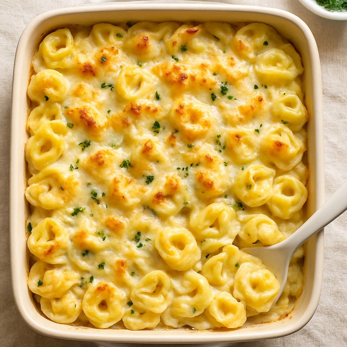 Tortellini Alfredo Bake