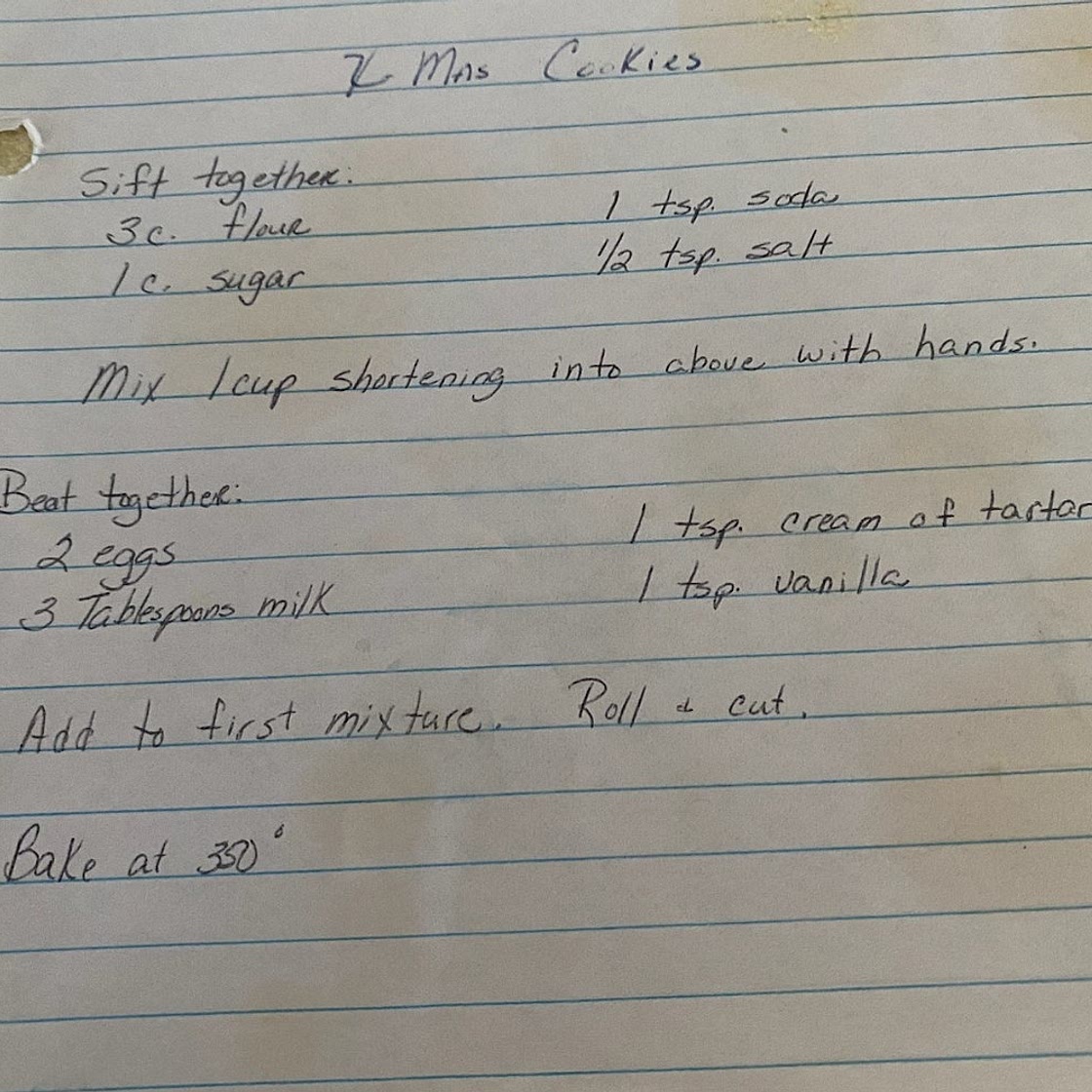 Grandma Elaine's Xmas Decorating Cookies