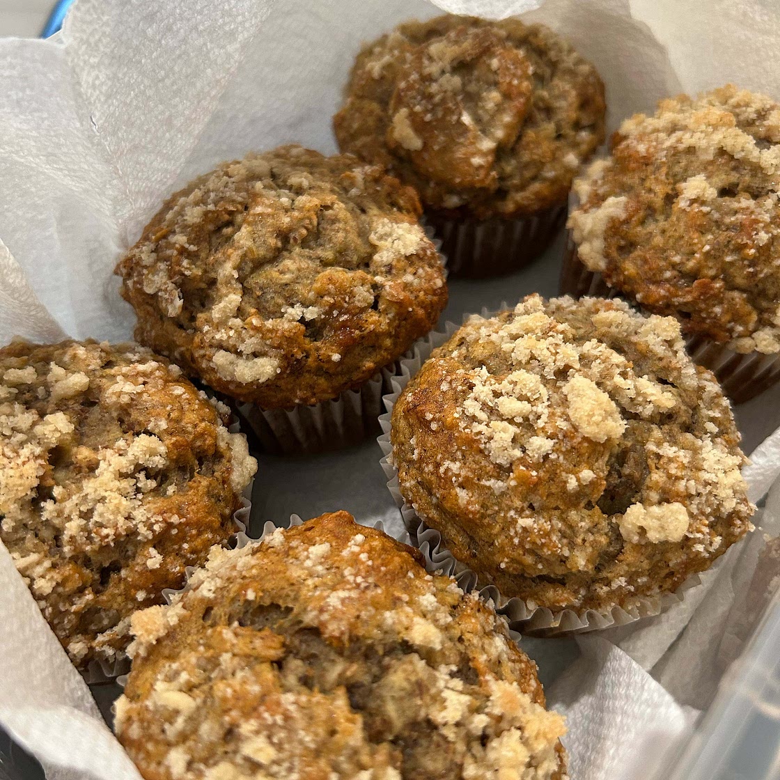 Vegan Banana Crumb Muffins