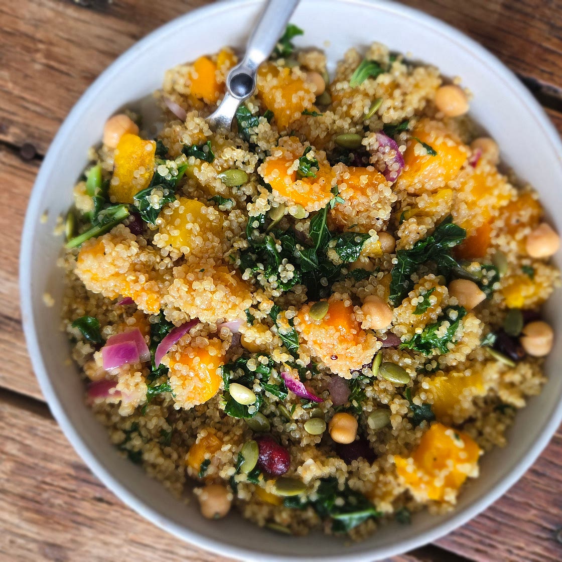 Maple Roasted Squash Quinoa Salad