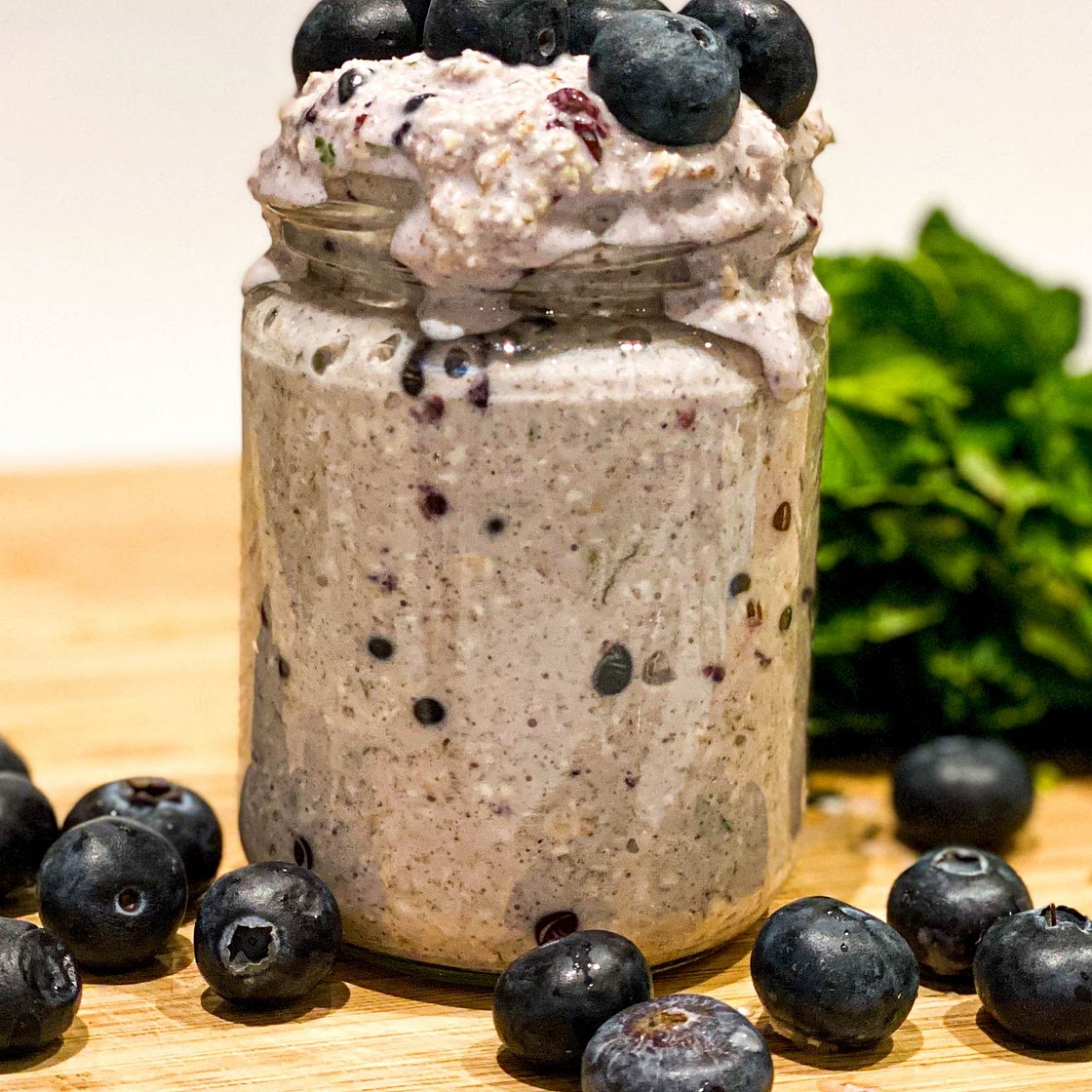 Blueberry Mint Overnight Oats
