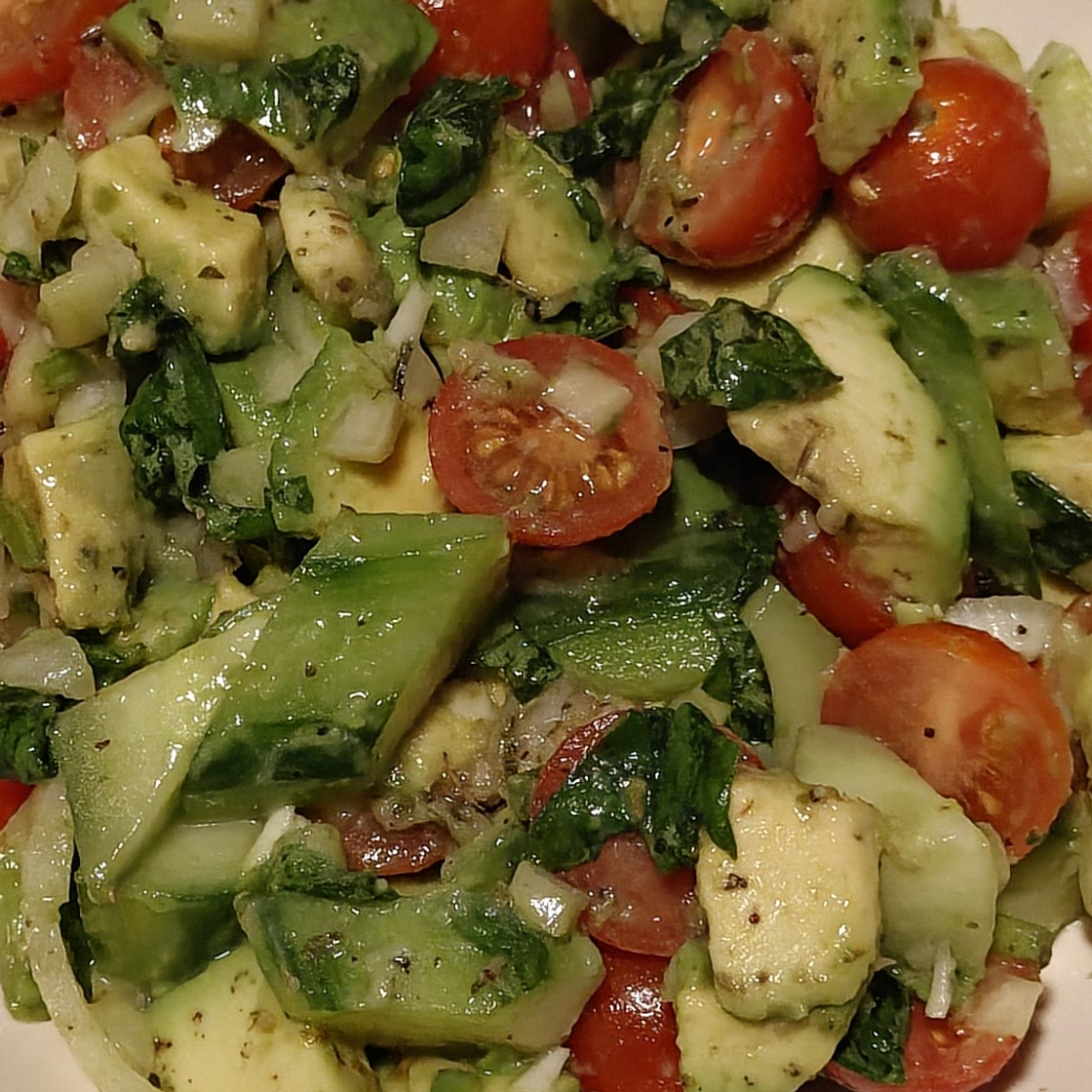 TOMATO CUCUMBER & AVOCADO SALAD