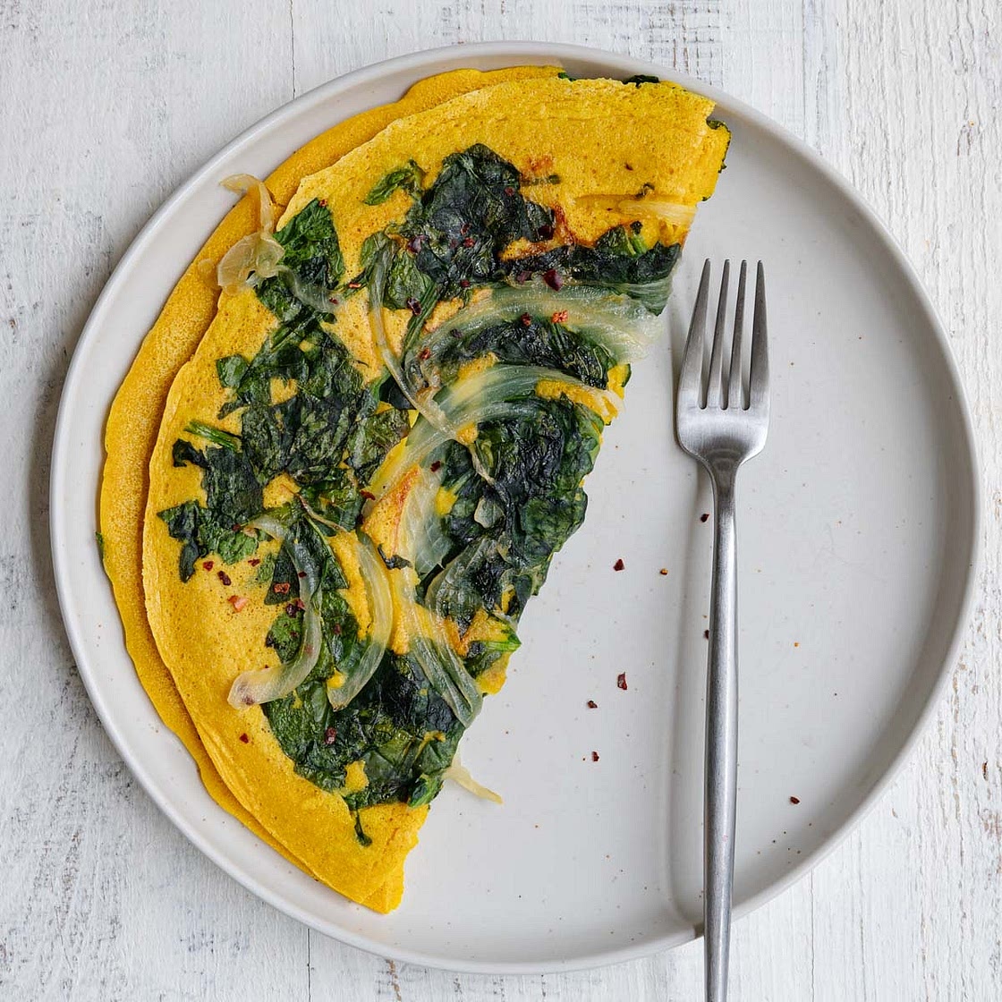 Vegan Omelette That Doesn’t Stick (High-Protein)