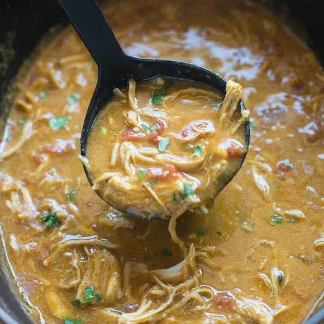 Slow Cooker King Ranch Chicken Soup