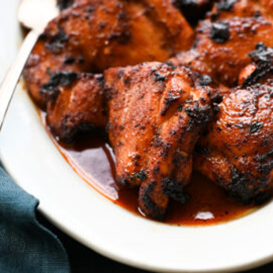 BBQ-Spiced Chicken Thighs with Tangy Honey Glaze