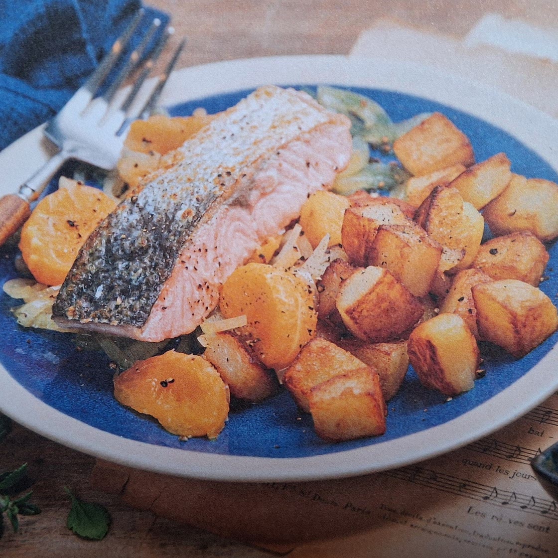 Pavé de saumon laqué à la clémentine et à l'érable