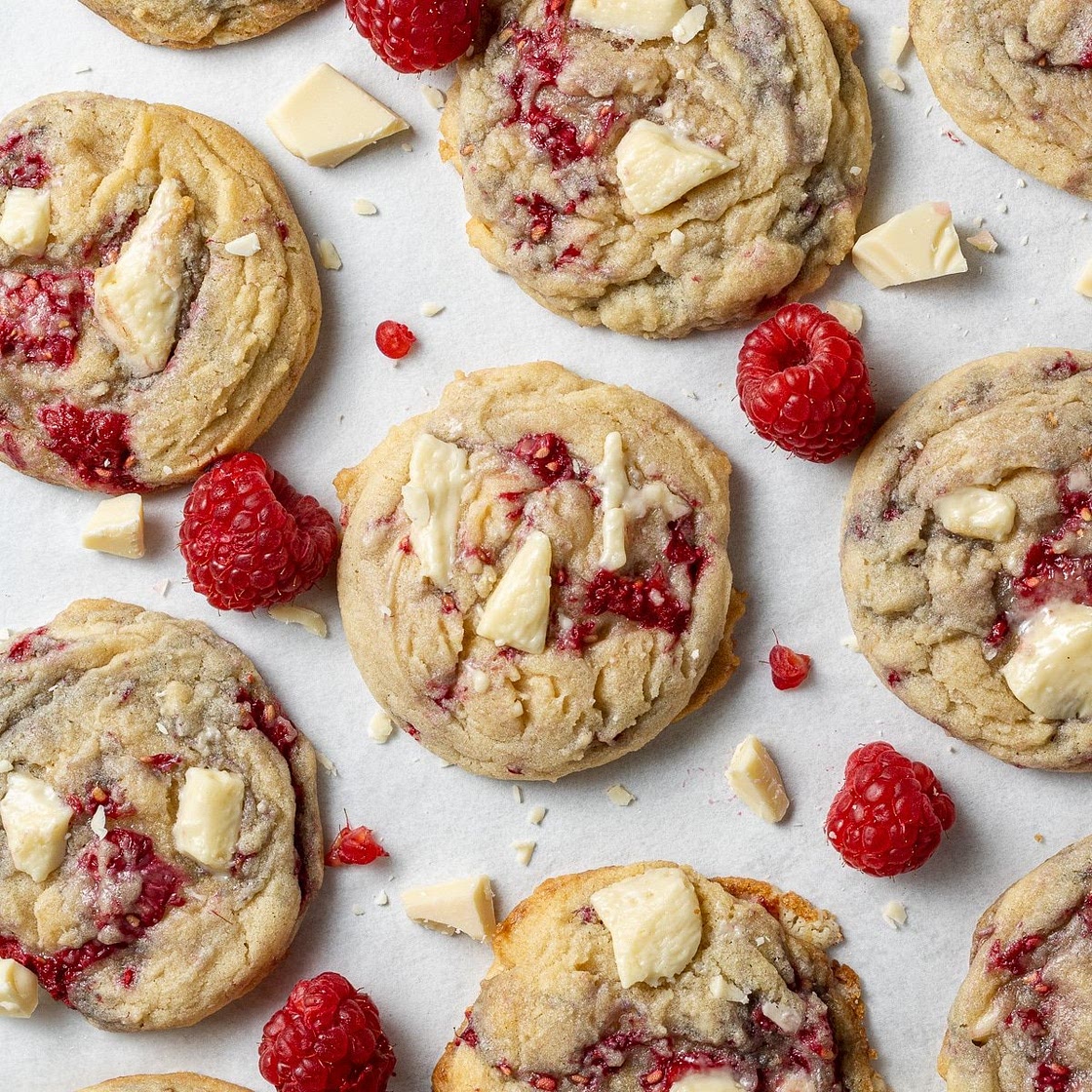 White Chocolate and Raspberry Cookies