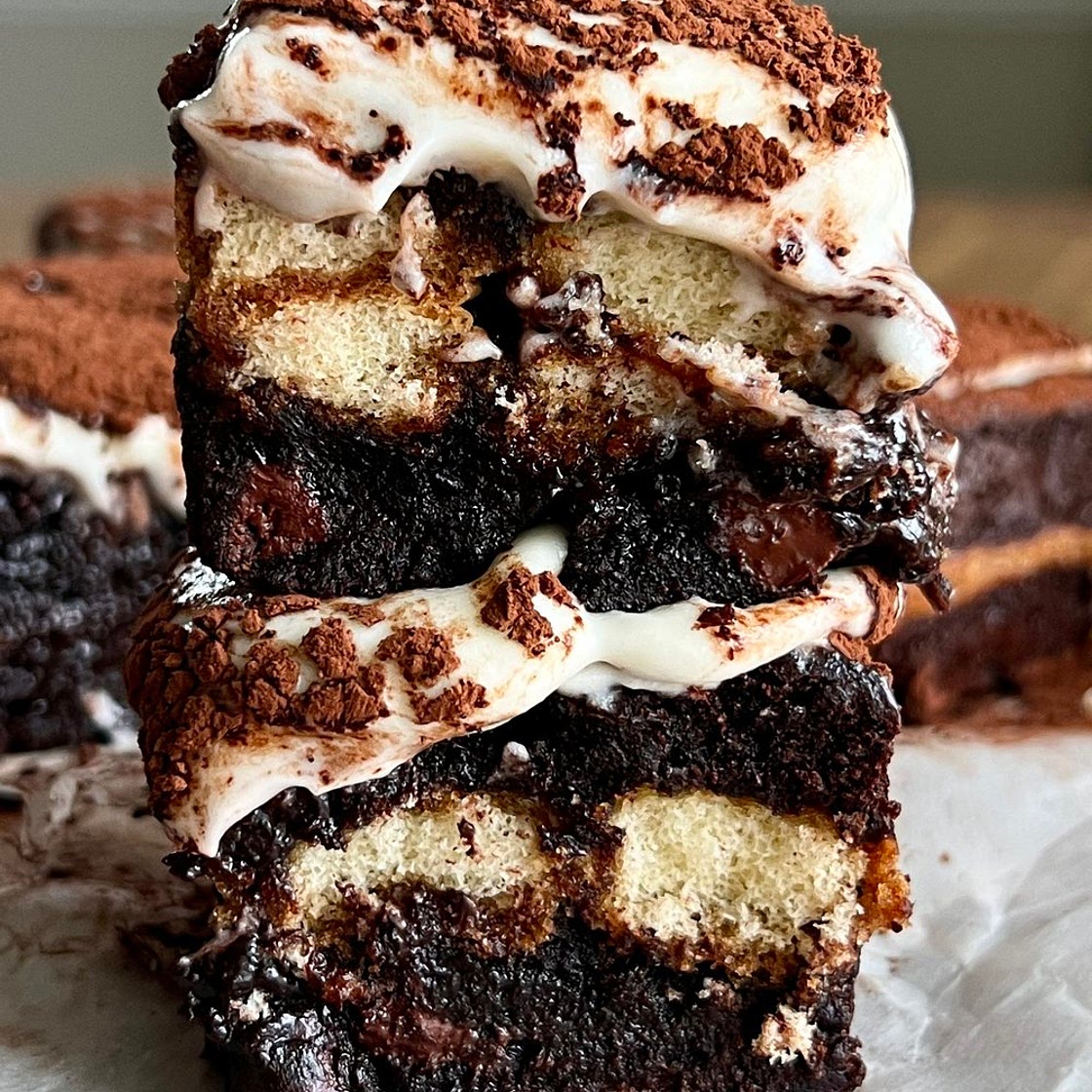 Brown Butter Tiramisu Brownies — Well Made by Kiley