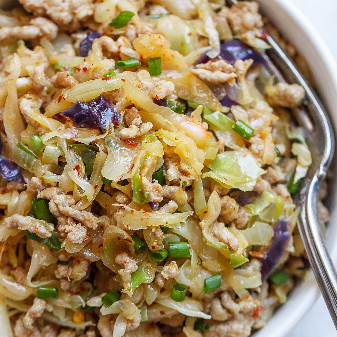 Egg Roll Bowls with Chicken and Cabbage