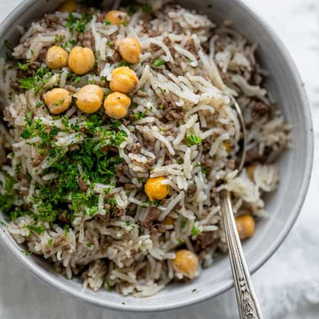 Mediterranean Ground Beef & Rice