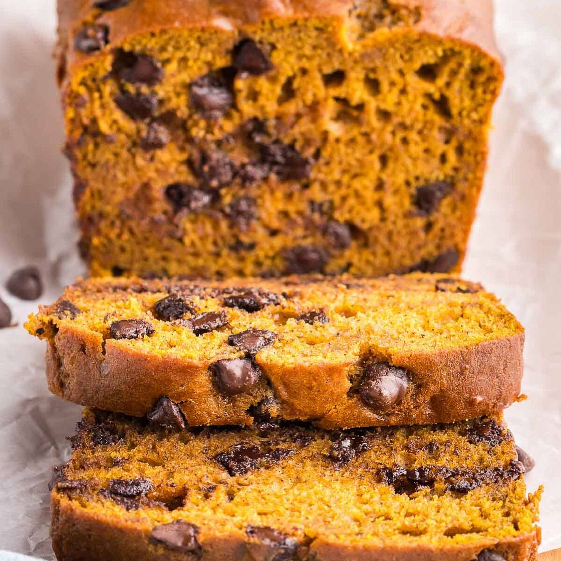 Pumpkin Chocolate Chip Bread