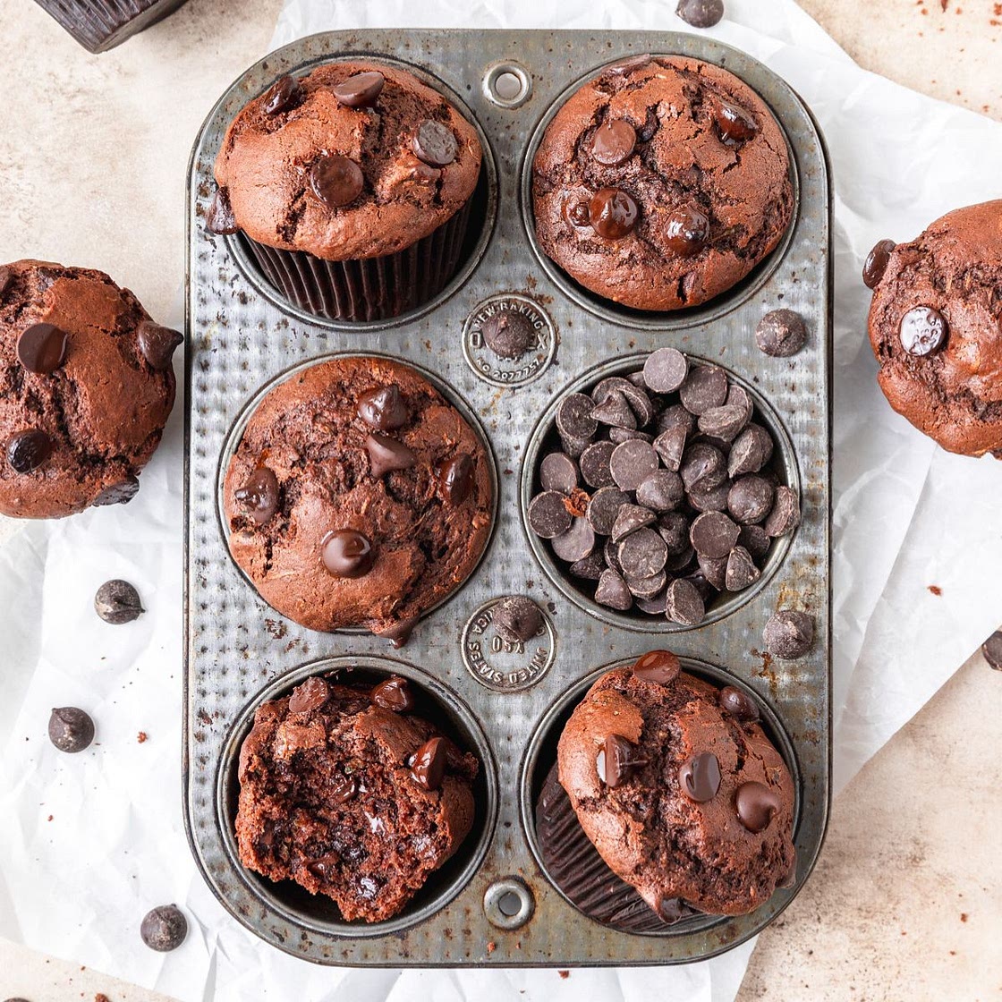 Chocolate Zucchini Muffins