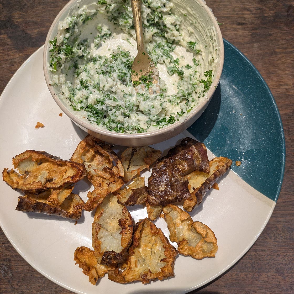 Chloe's Artichoke chip and dip