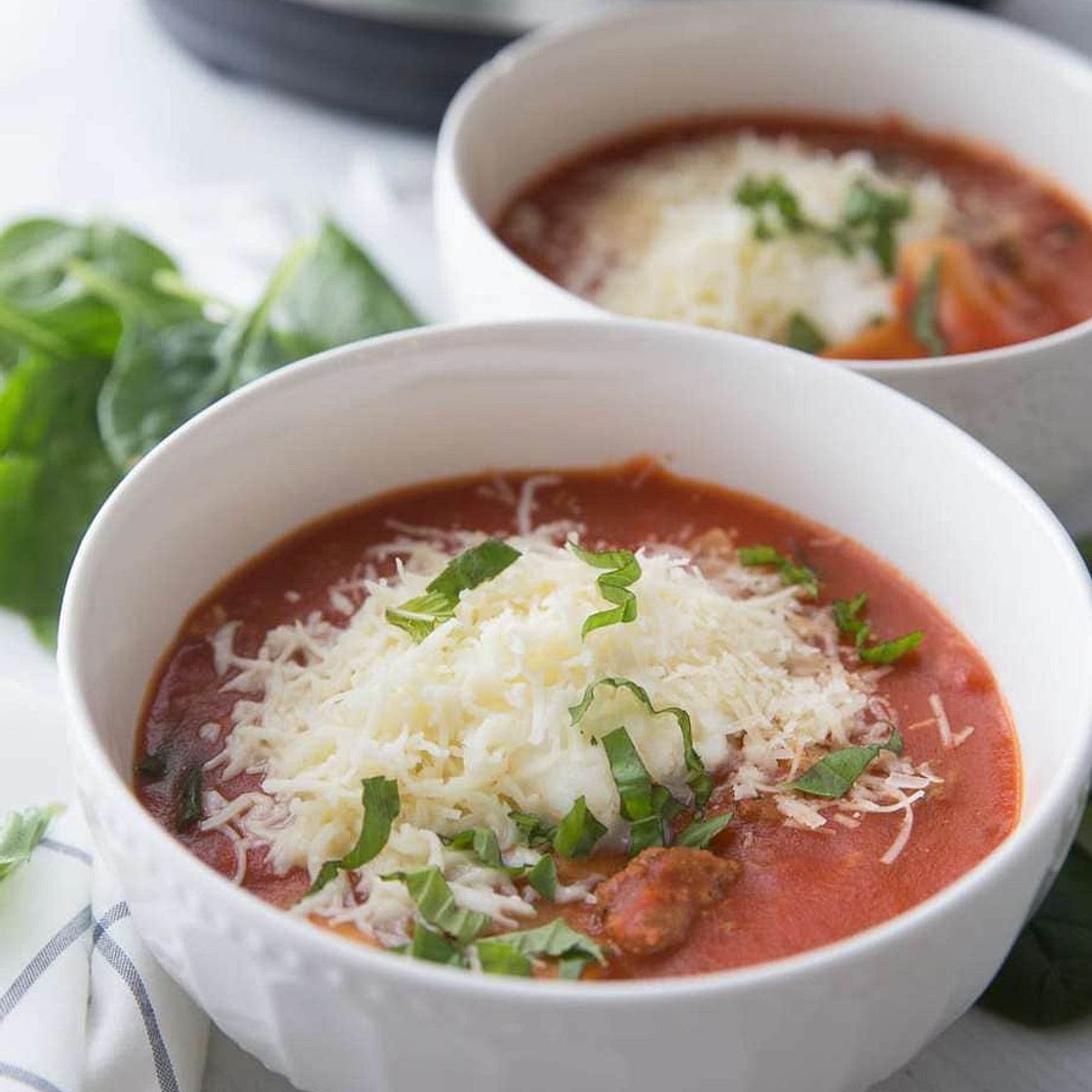 Healthy Instant Pot Lasagna Soup