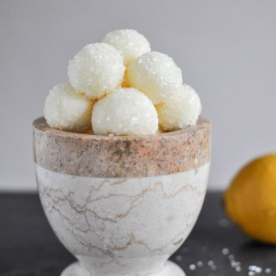 Sparkly White Chocolate Lemon Truffles