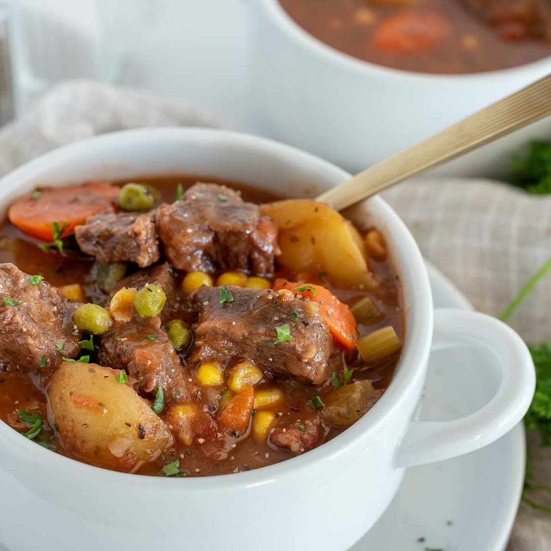 Homemade Beef Stew with Carrots and Potatoes