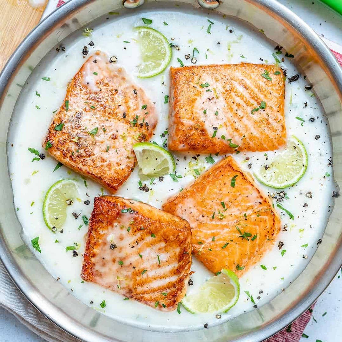 Pan-Seared Creamy Coconut Lime Salmon
