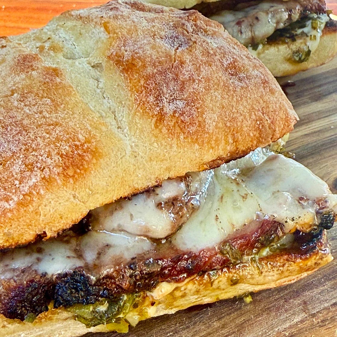 Blackstone Asiago Chimichurri Steak Sandwiches