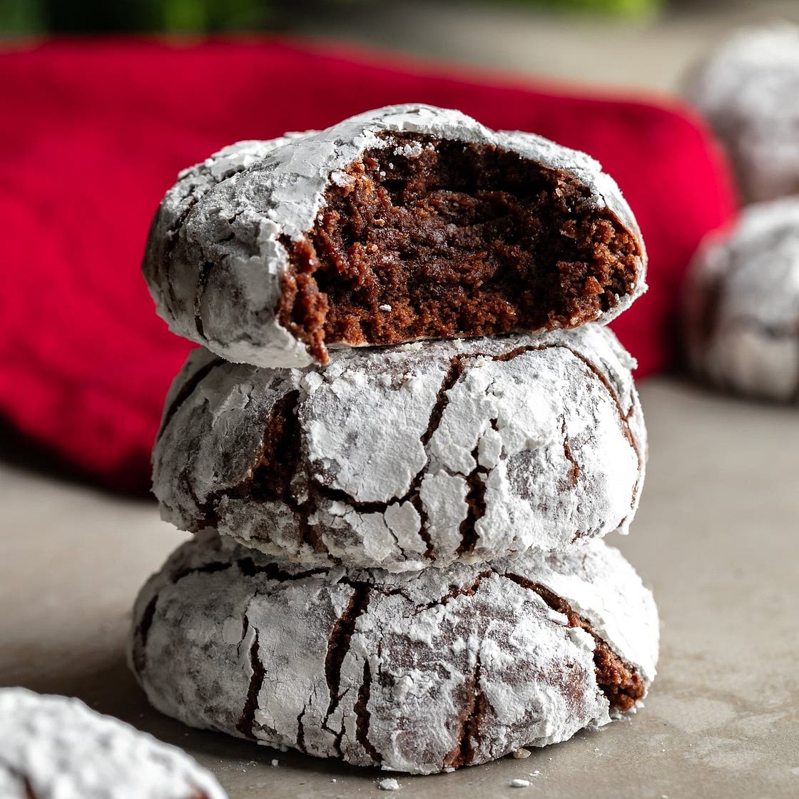 Vegan Chocolate Crinkle Cookies
