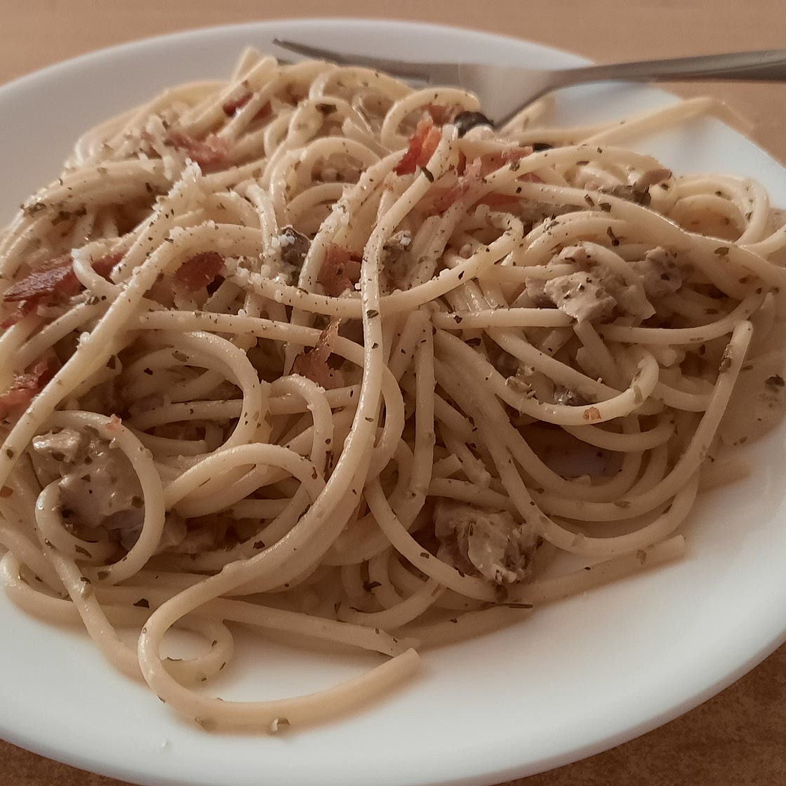 Spaghetti Mushroom Carbonara