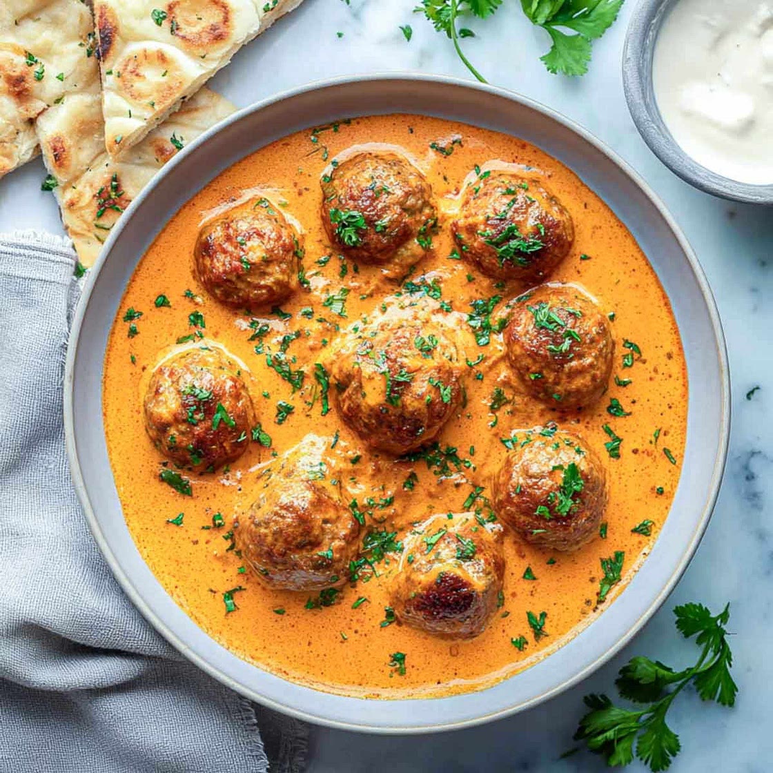 Indian Lamb Meatballs In Creamy Makhani Sauce