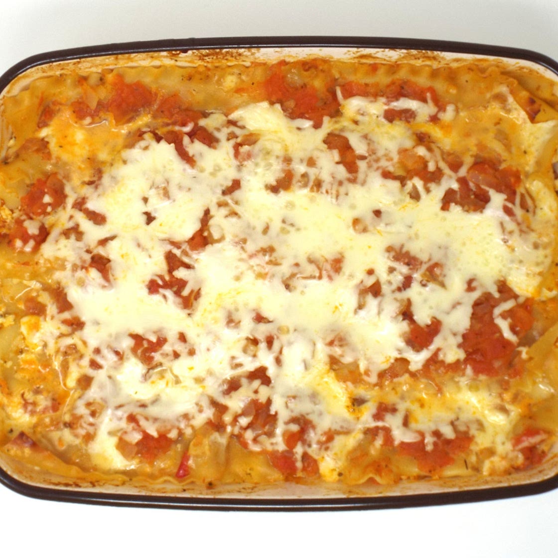 Three Cheese Fresh Tomato Lasagna