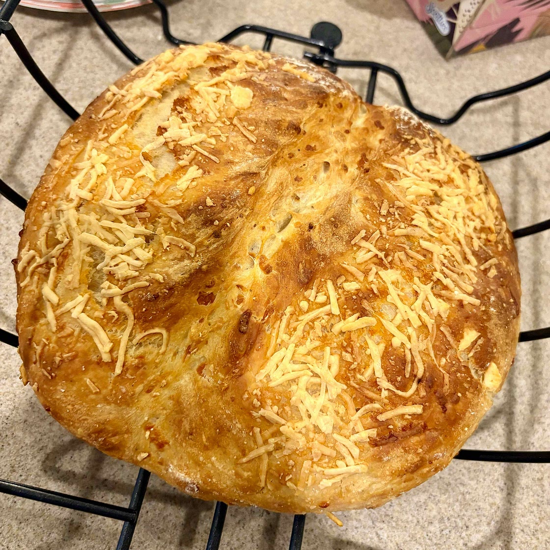 Asiago-Crusted Skillet Bread