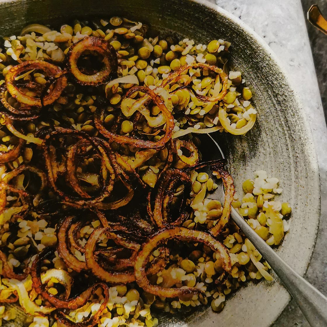 M'juderah de lentilles et boulgour