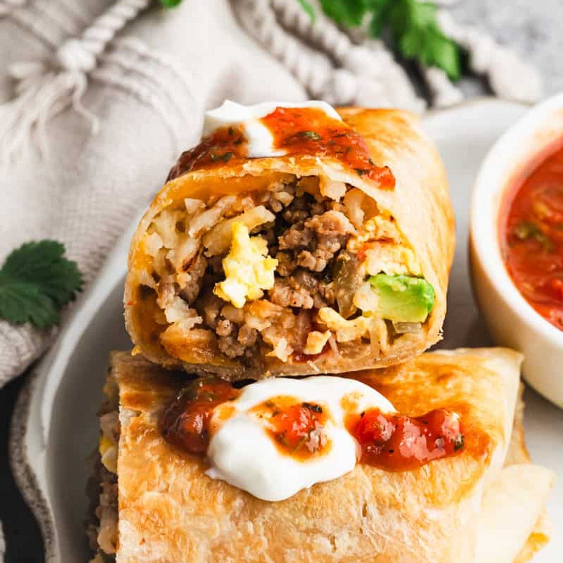 Freezer Breakfast Burritos