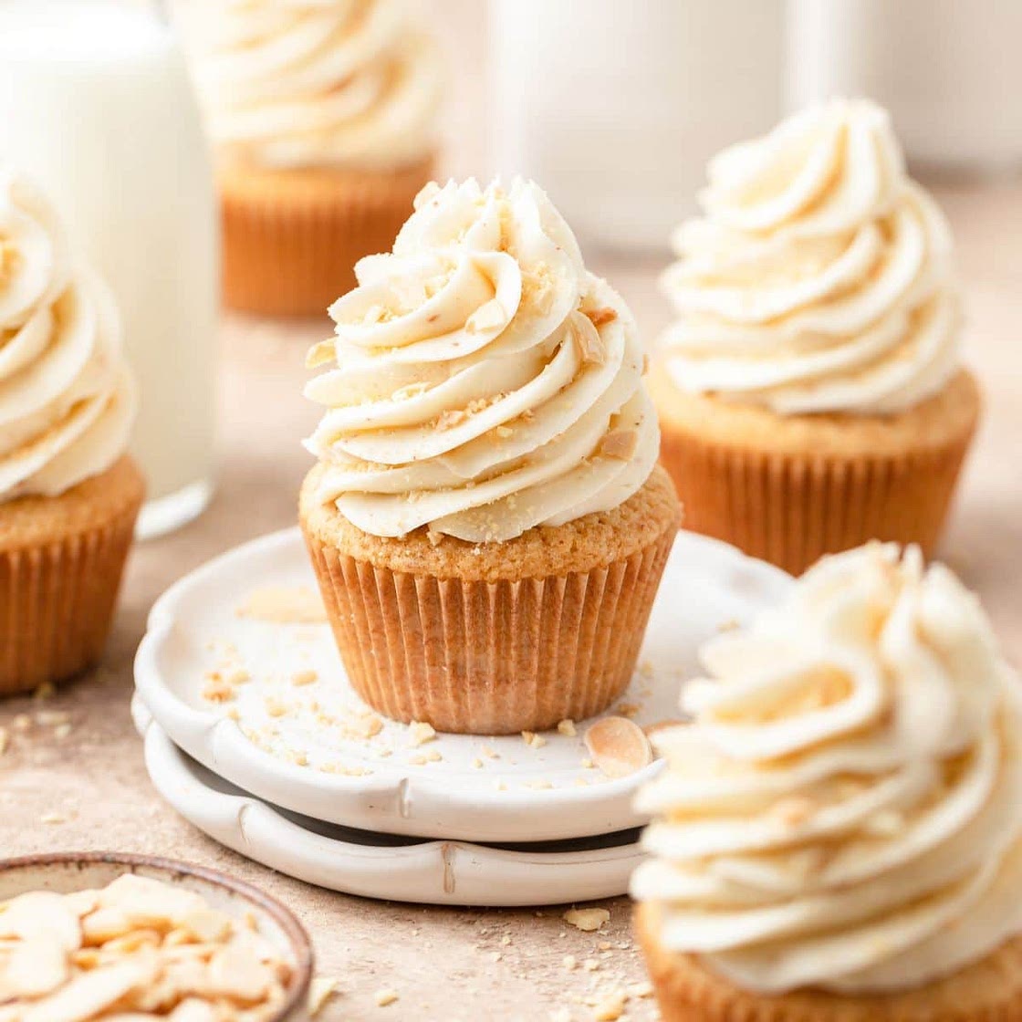 Brown Butter Almond Cupcakes