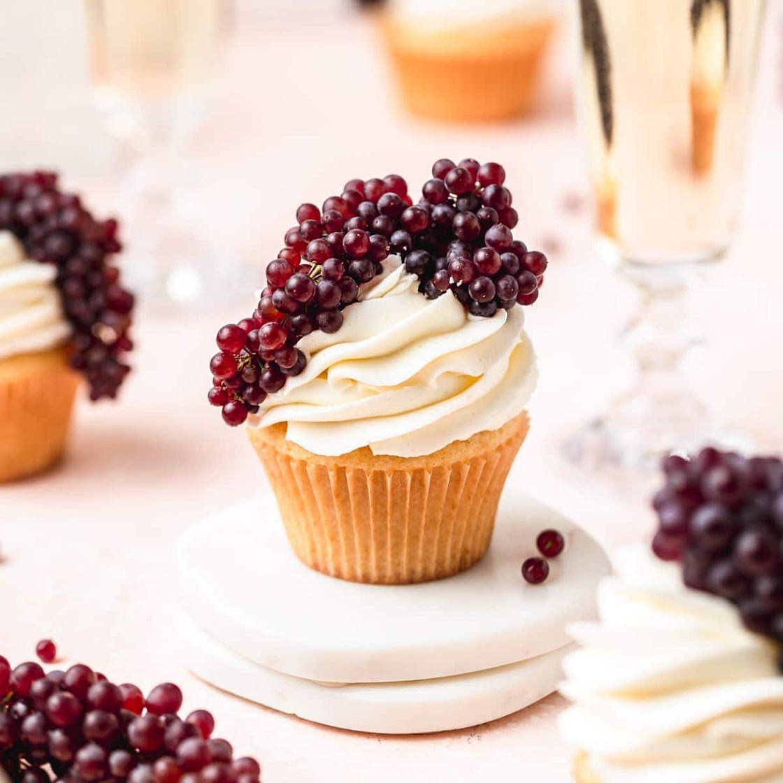 Champagne Grape Cupcakes
