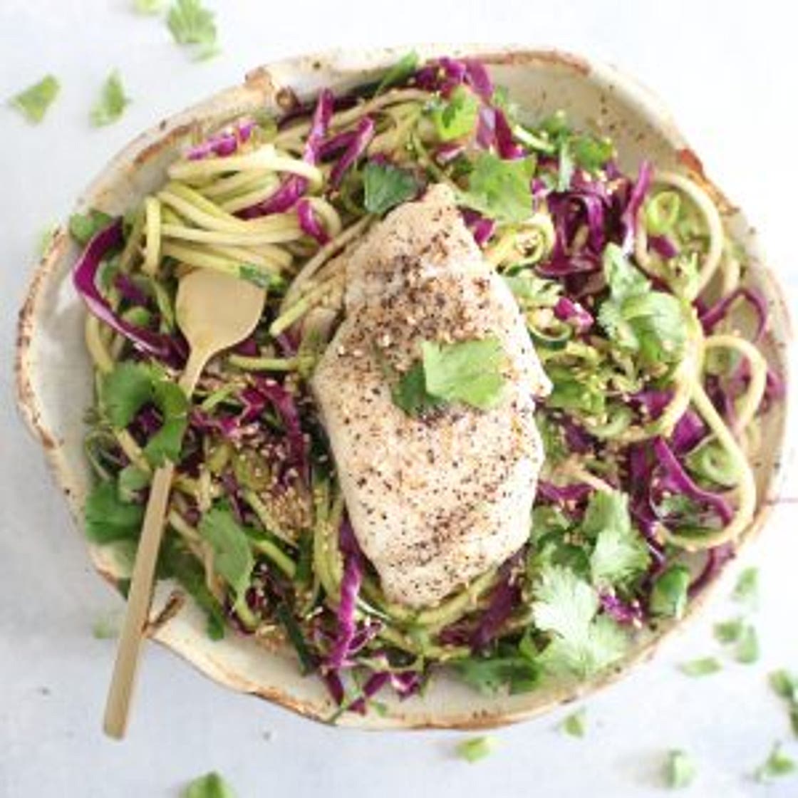 Haddock with Sesame Zoodles