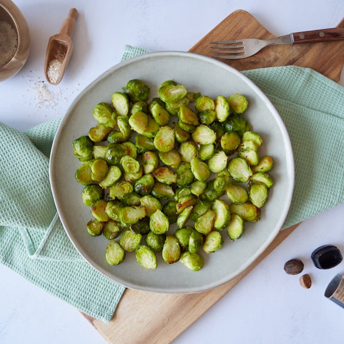 Roasted Brussel Sprouts with Nutmeg Butter
