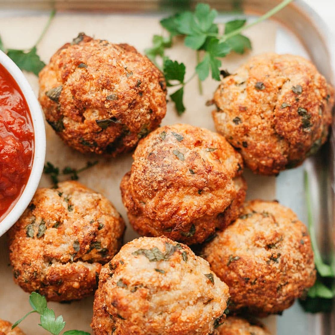 Baked Parmesan Chicken Meatballs
