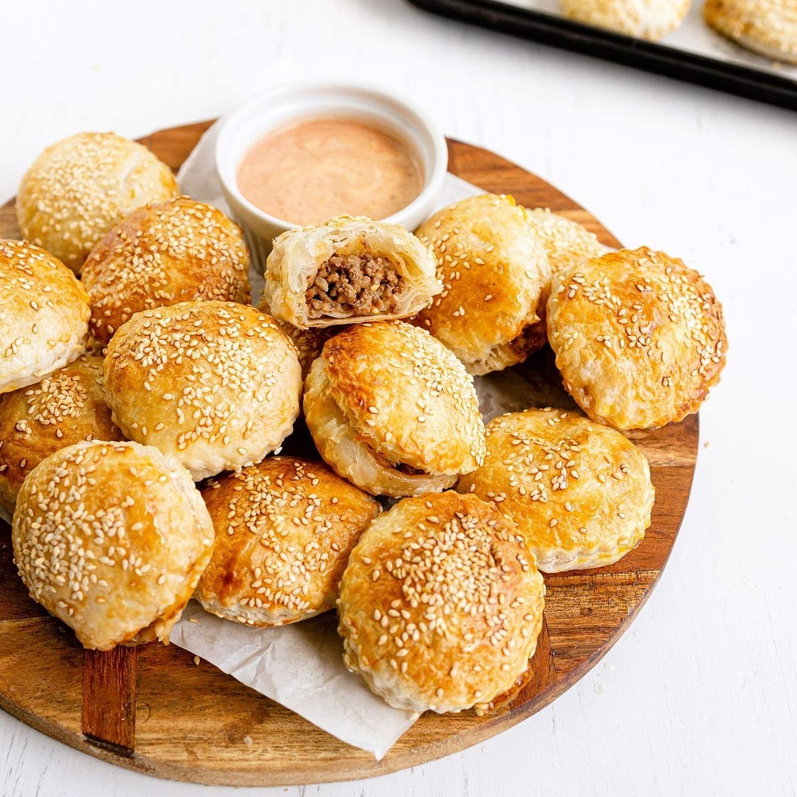 Cheeseburger pastry puffs recipe