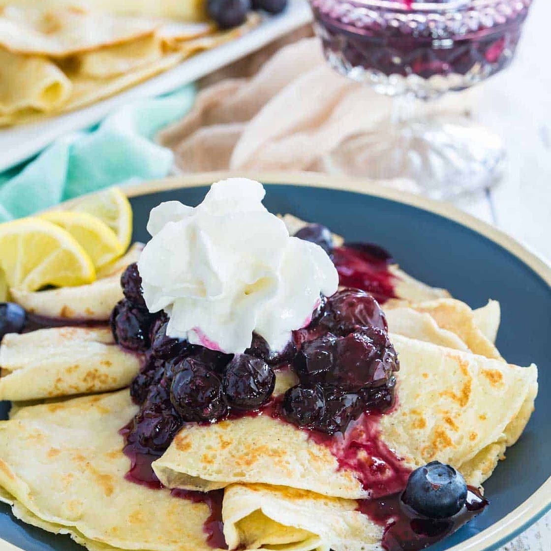 Gluten-Free Blueberry Crepes