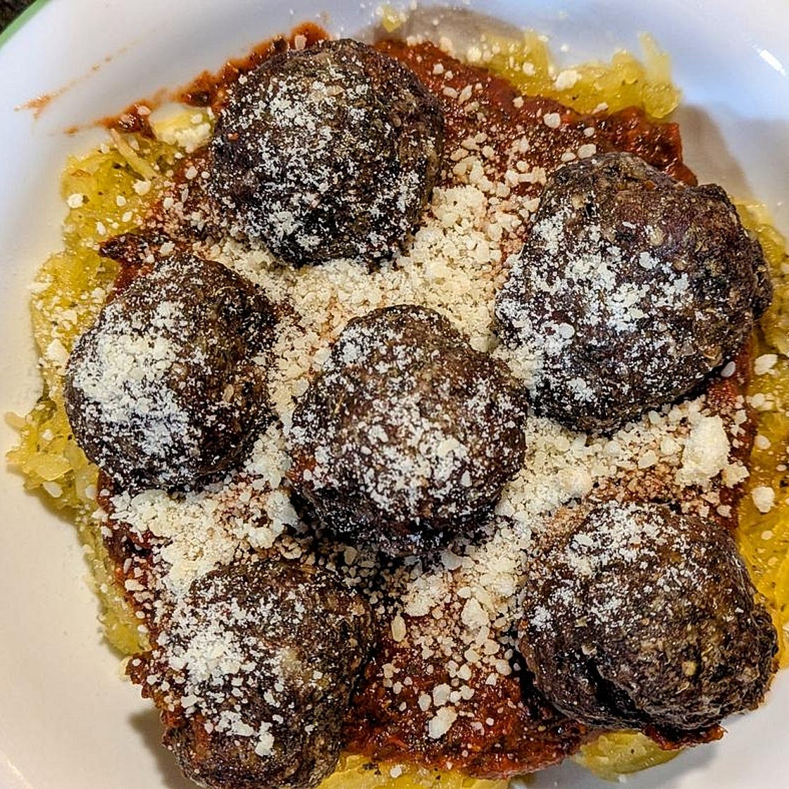Spaghetti (Squash) & (Gluten Free) Meatballs