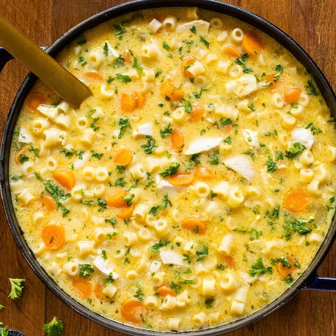 Creamy Chicken Parmesan Pasta Soup