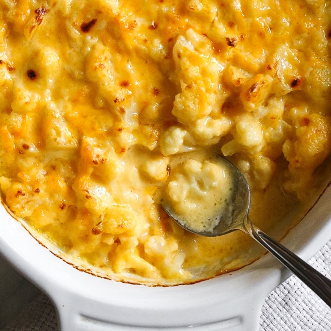 Baked Cauliflower "Mac" and Cheese