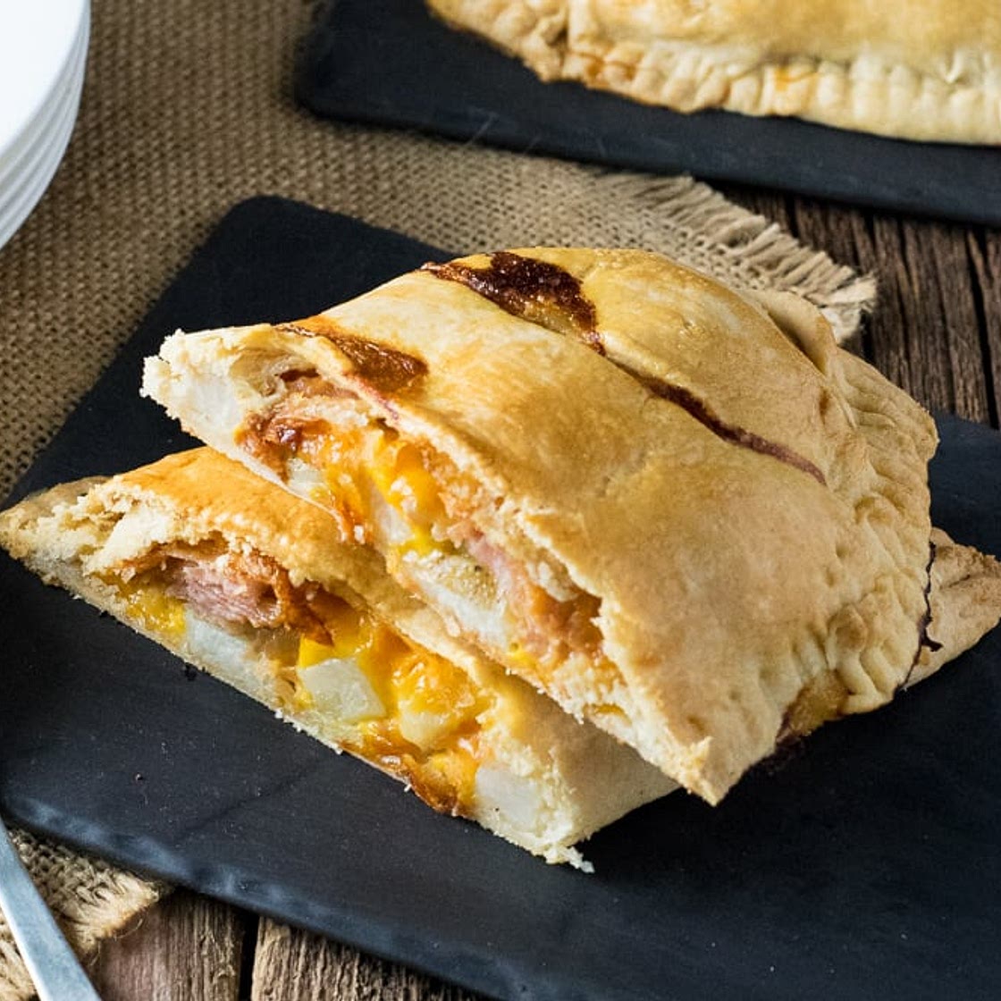 Ham Cheese and Potato Cornish Pasty