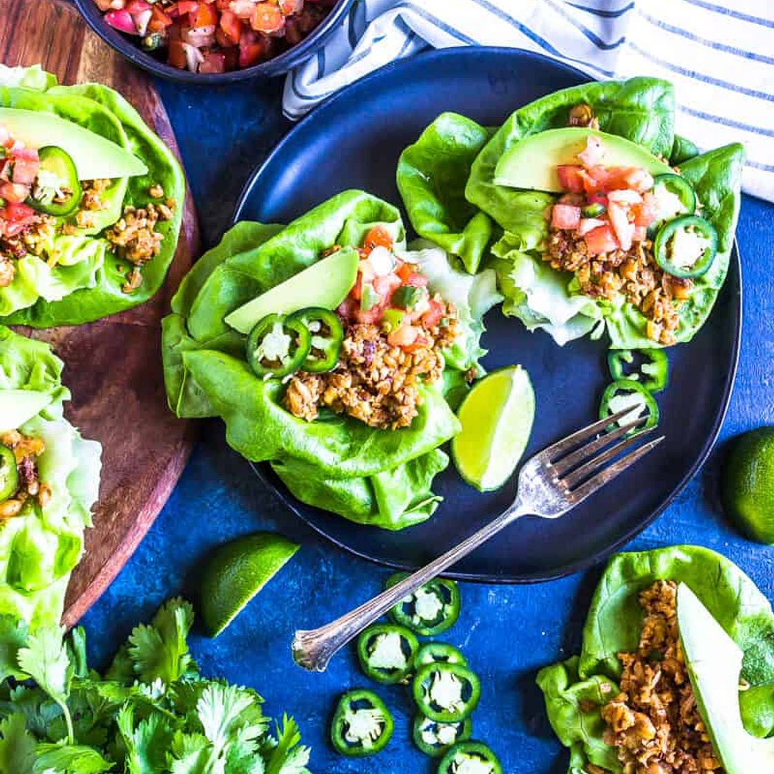 Cauliflower Walnut Taco Cups