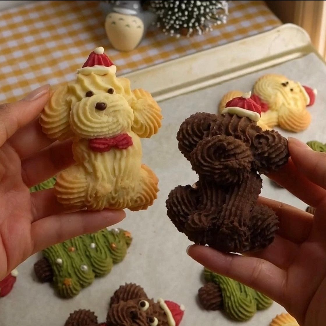 Christmas Puppy Butter Cookies 