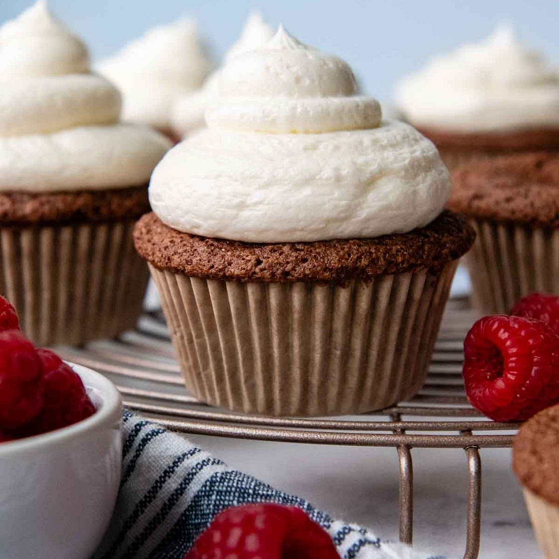 Fluffy Chocolate Almond Flour Cupcakes (Gluten-Free)