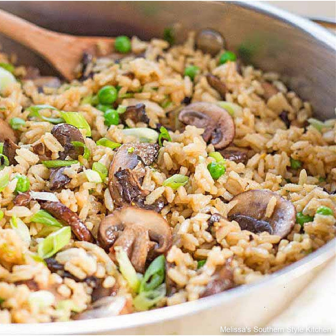 Teriyaki Rice Pilaf With Mushrooms And Peas