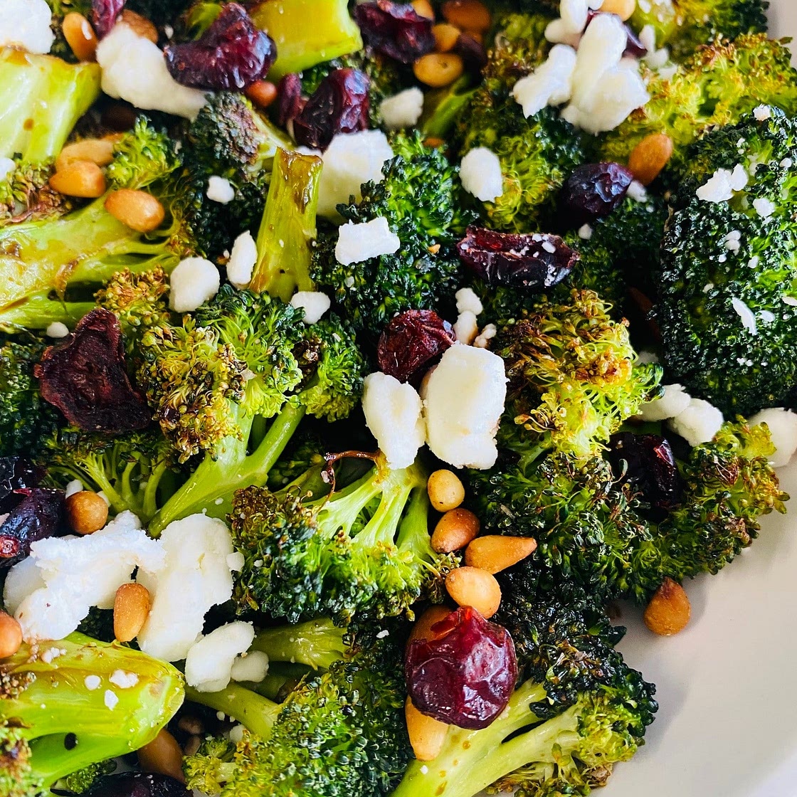 Broccoli Cranberry and Goat Cheese Salad
