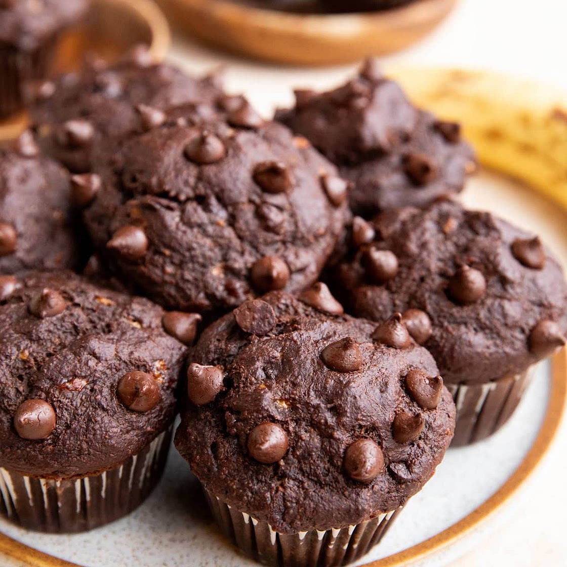 Oatmeal Chocolate Banana Muffins